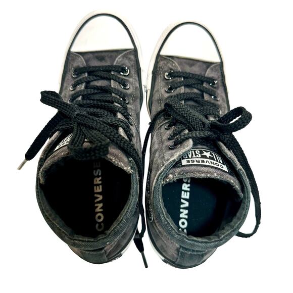 Converse Chuck Taylor All Star High Top Sneakers Women 7 Glam Dunk Distress Gray - Picture 8 of 11